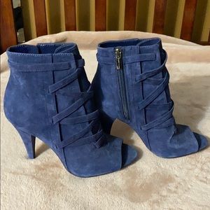 Size 7 Blue Peep Toe Heels
